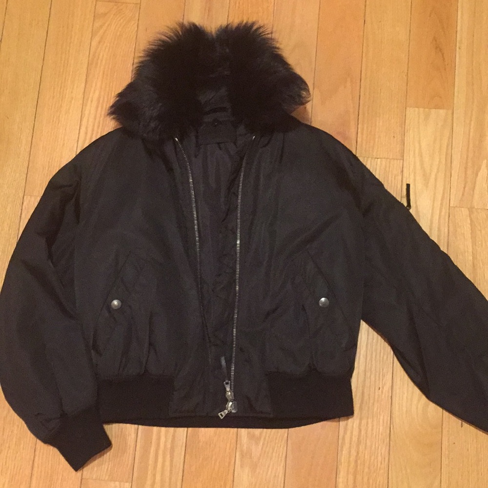 COPY - PRADA BLACK WINTER JACKET, SIZE 38/4